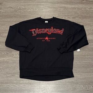 Disney Parks Disneyland Plaid Classic Logo Oversized Sweatshirt NWT